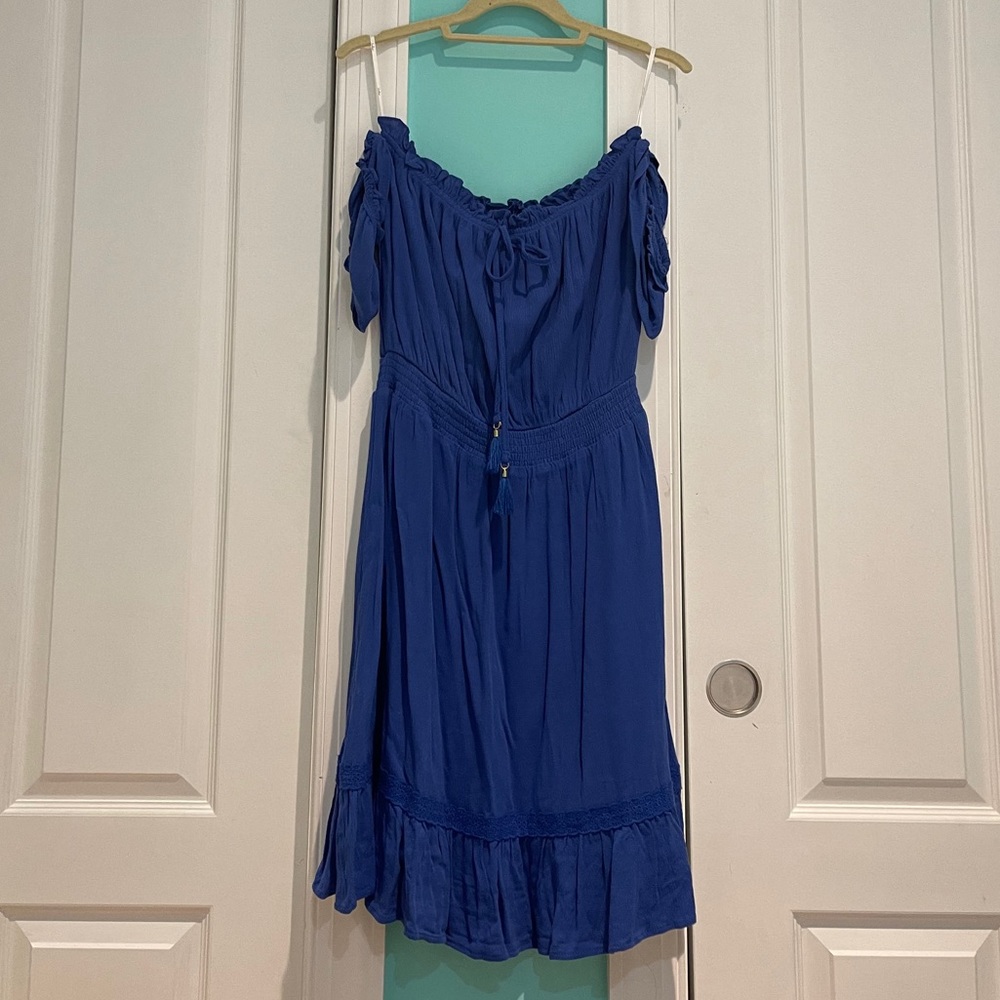 NWT Blue Lulu’s Dress with Bow *Discontinued*